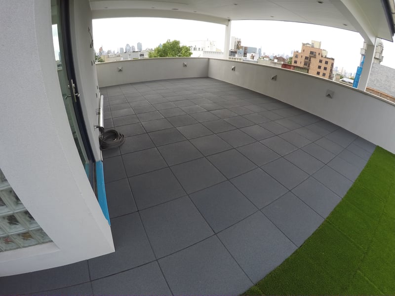 Rooftop Using Rubber Pavers with Our Turf-Top Tiles preview 3